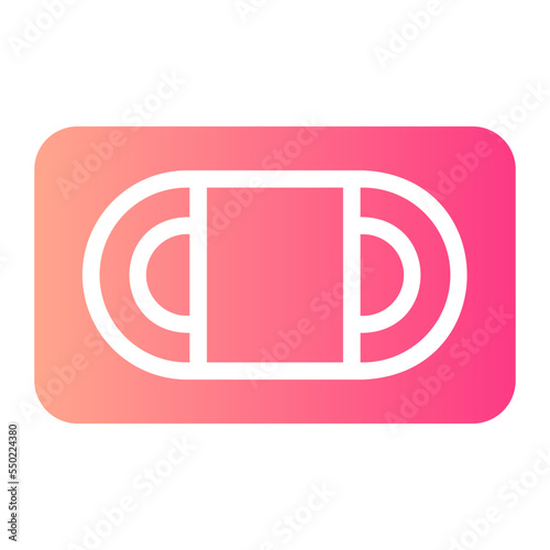 videotape gradient icon