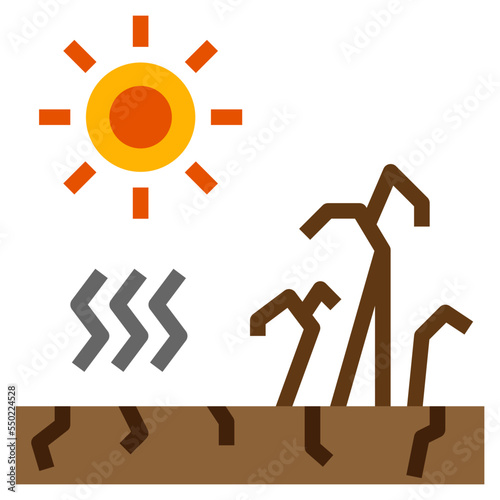 drought flat icon