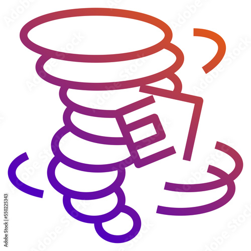 tornado gradient line icon