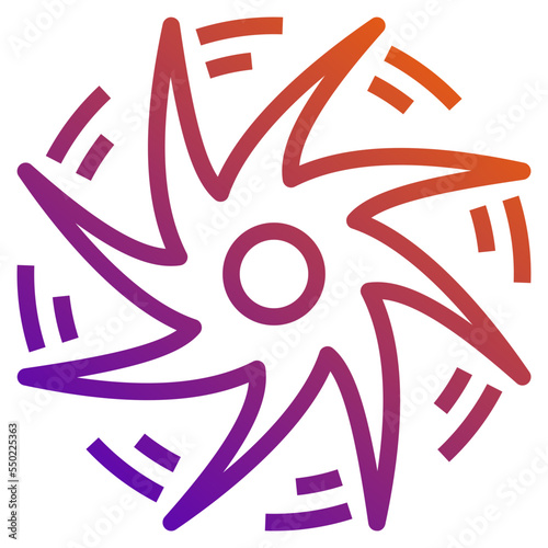 whirlwind gradient line icon