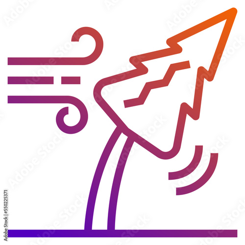 windstorm gradient line icon