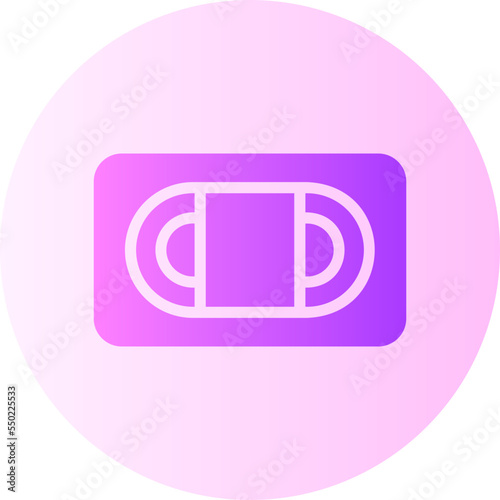 videotape gradient icon