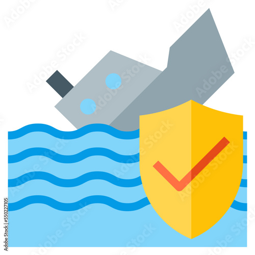 sinking flat icon