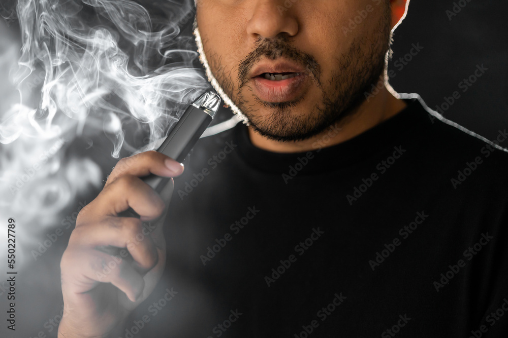 inhaling smoke from cigarette Health Problems Caused by Secondhand | Smoking and Tobacco Use Man Inhaling Cigarette, Puffing, Close