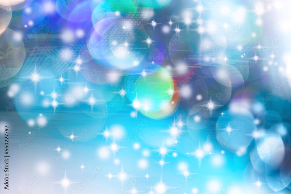 blurry lights Christmas tree light on blue background blurry lights Christmas tree light on blue background