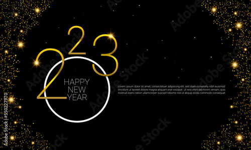 2023 Happy New Year Background Design.