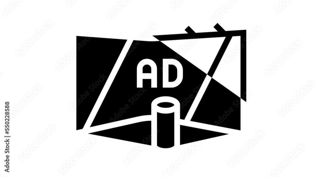 stand exhibition show line icon animation stand exhibition show line icon animation