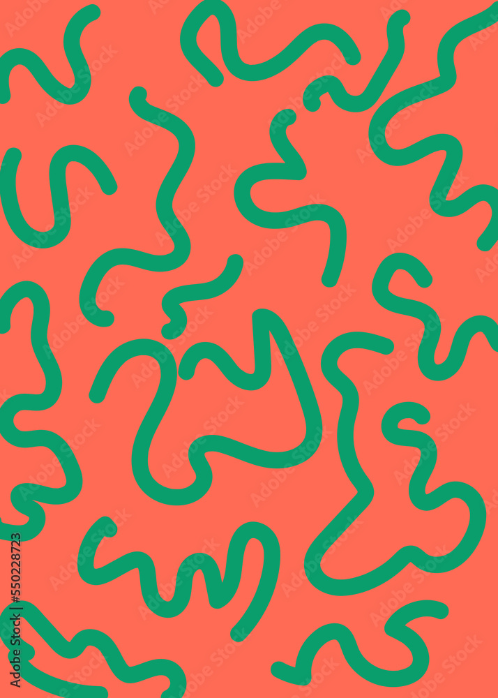Squiggle Doodle Abstract Background