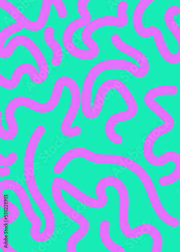 Squiggle Doodle Abstract Background