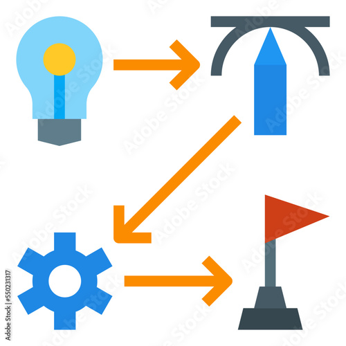 workflow flat icon