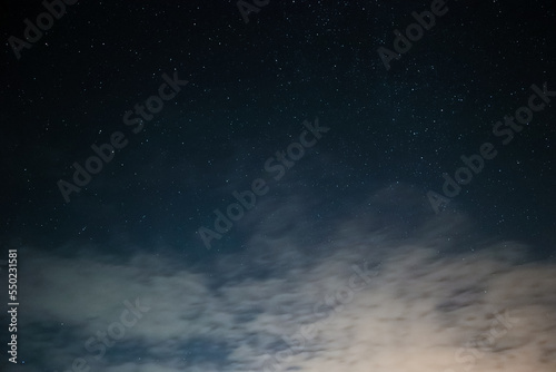 Night sky - Universe filled with stars. Backgrounds night sky with stars and clouds