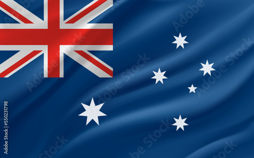 Flag of Australia. 3d vector banner 