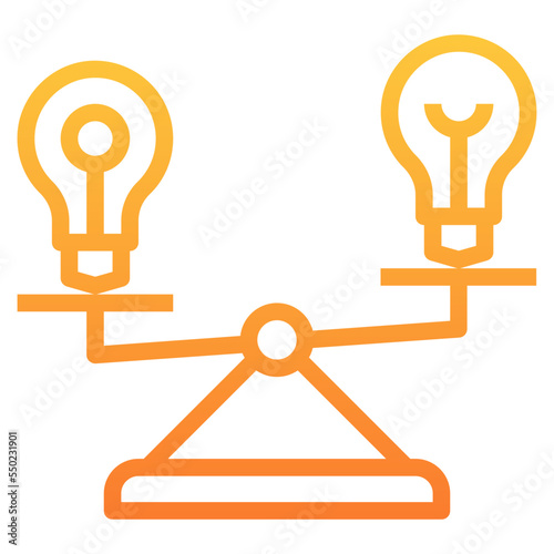 compare gradient line icon