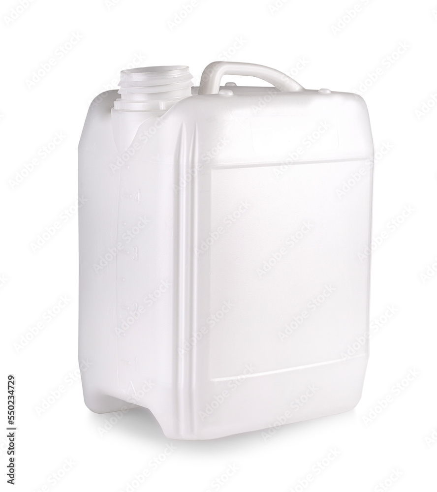 Canister with a liquid substance isoilated on white Canister with a liquid substance isoilated on white