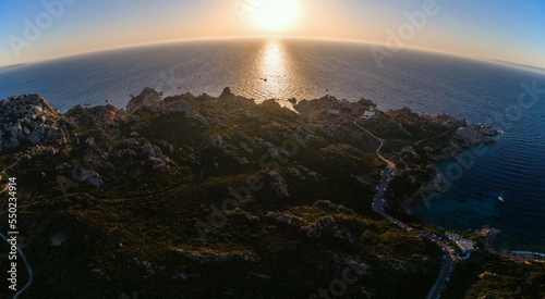 Capo testa panoramic aerial view at sunset photo