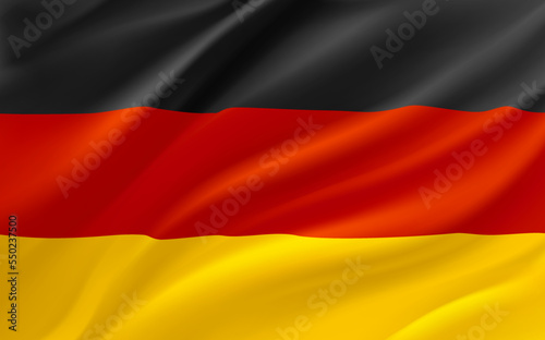 Waving flag of Germany. 3d vector banner 