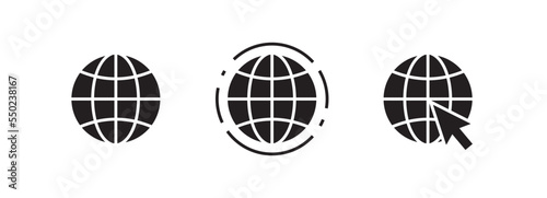 www, internet connection icons. vector illustration, logo web template. global network sign