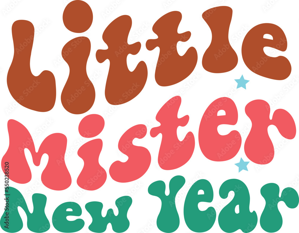 little mister new year retro svg
