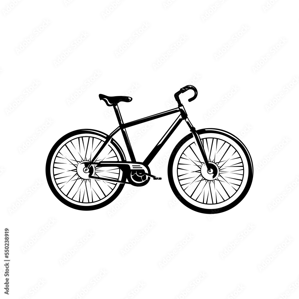 Abstract vibrant Bicycle logo design, bike of life logo design inspiration isolated on white background  Vector 
