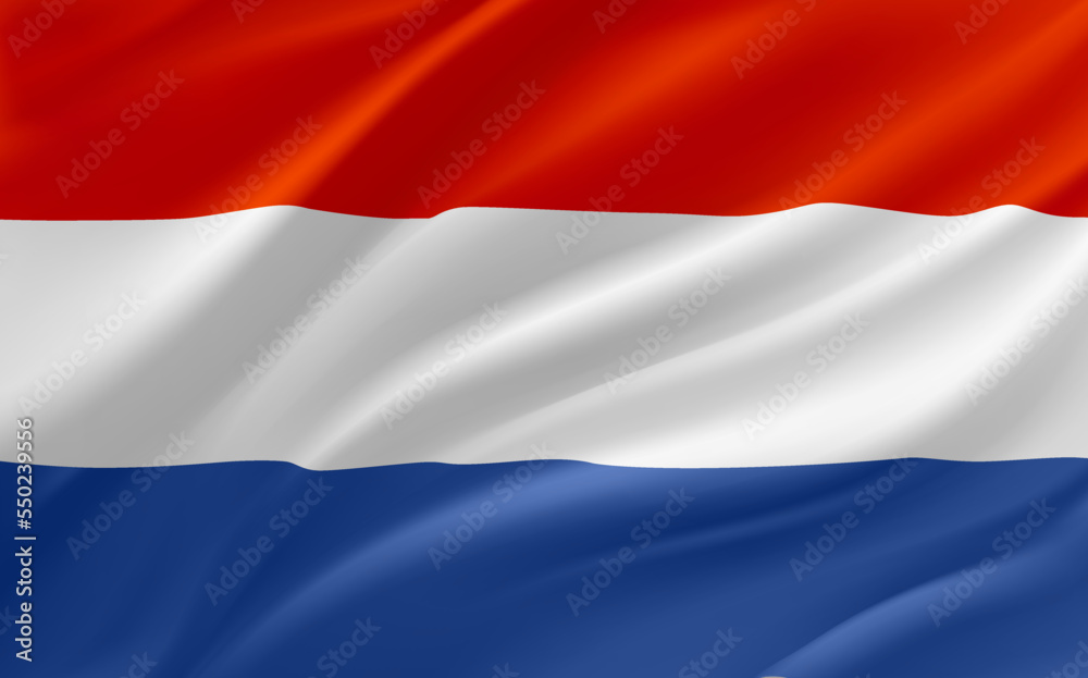 Flag of Netherland. 3d vector banner Flag of Netherland. 3d vector banner