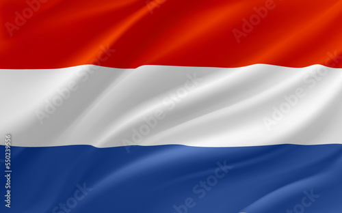 Flag of Netherland. 3d vector banner  photo