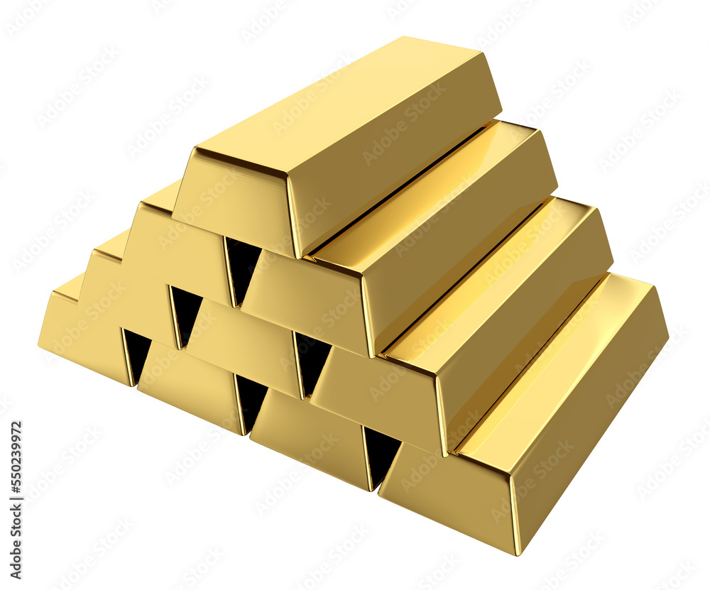 Gold bars stack Gold bars stack