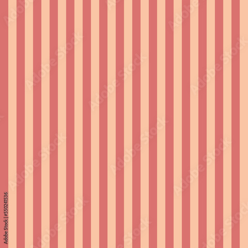 Retro style vertical lines vector orange red seamless pattern. Christmas simple basic complementary design. New Year wrapping paper, wallpaper, holiday background, fabric, textile