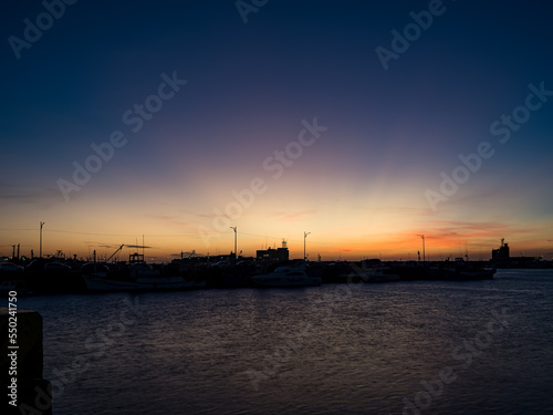 Hsinchu fishing port under sunset © CarlosTamsui