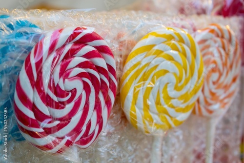 Lollipops close up