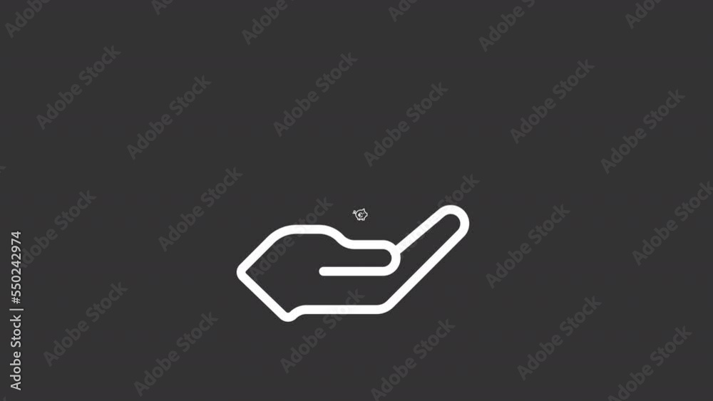 Animated euro budget white line icon. Money savings and budget. Financial fund. Seamless loop HD video with alpha channel on transparent background. Motion graphic design for night mode Animated euro budget white line icon. Money savings and budget. Financial fund. Seamless loop HD video with alpha channel on transparent background. Motion graphic design for night mode