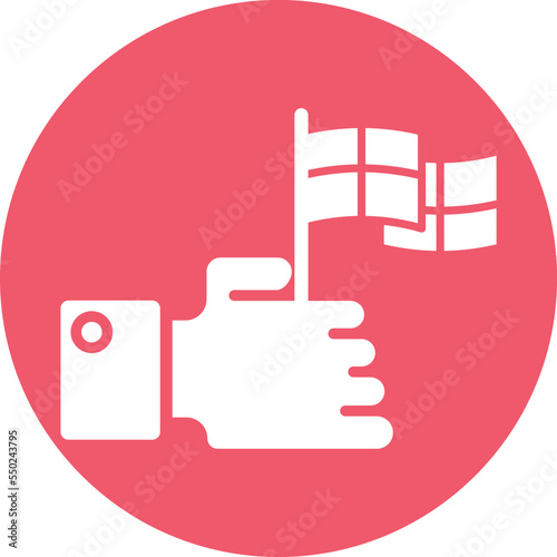 Achievement flag Vector Icon
