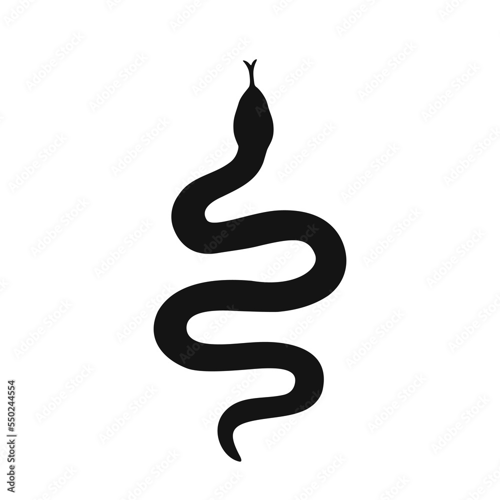 Fototapeta premium Snake Silhouette - Vector Icon