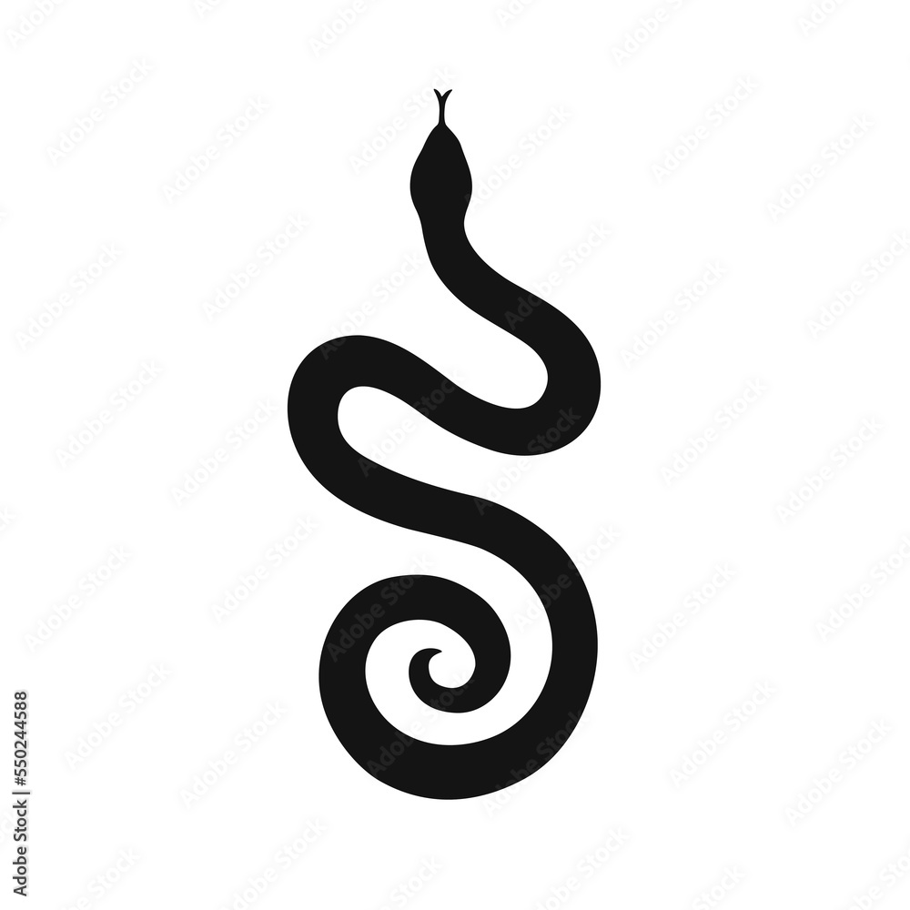 Snake Silhouette - Vector Icon Snake Silhouette - Vector Icon