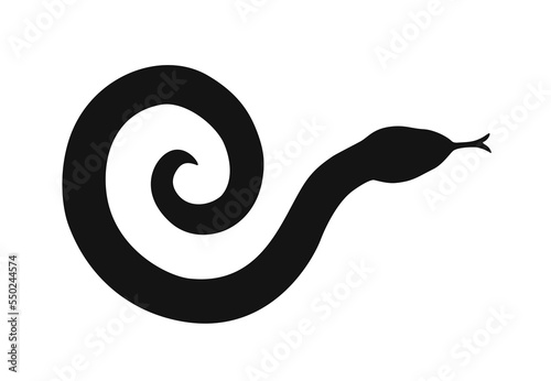 Snake Silhouette - Vector Icon
