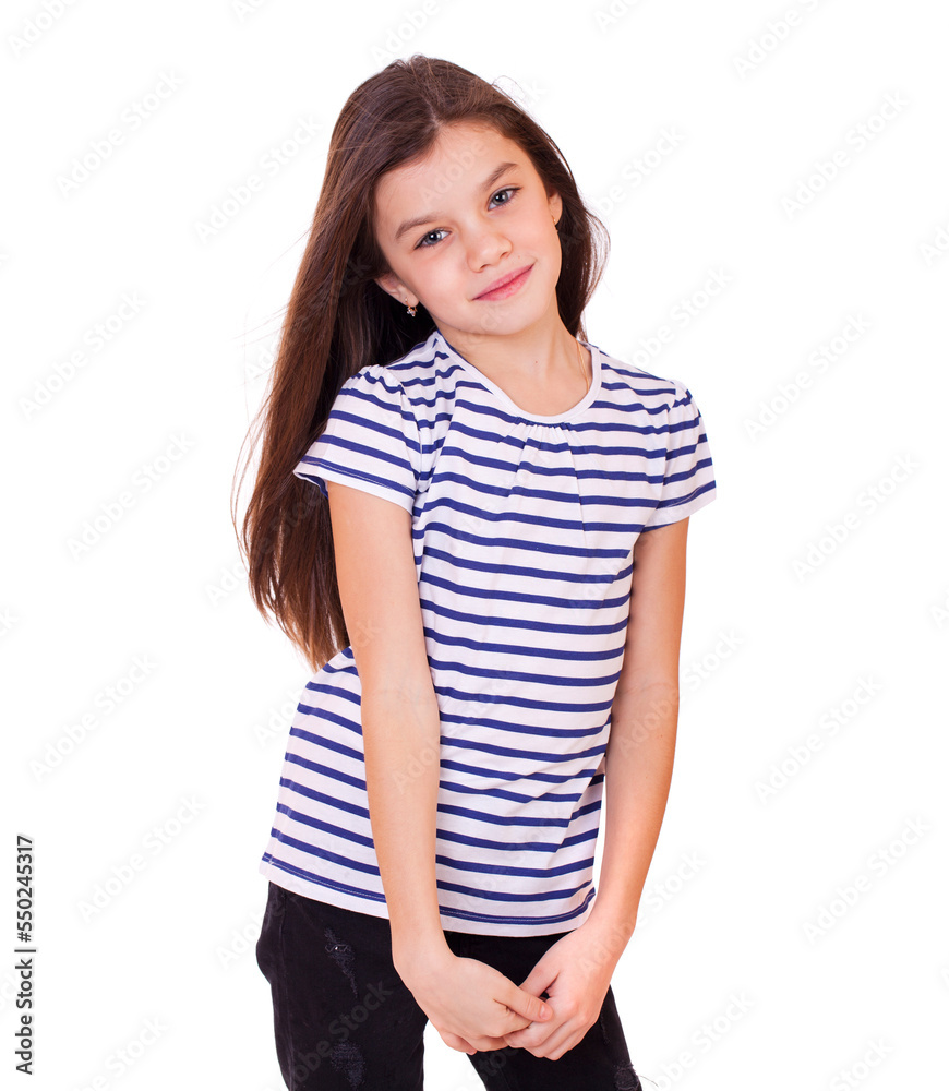 Portrait of a charming little girl smiling at camera Portrait of a charming little girl smiling at camera