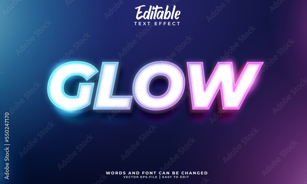 glow text effect