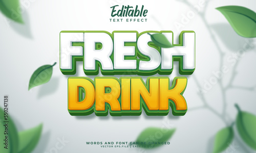 fresh drink text effect