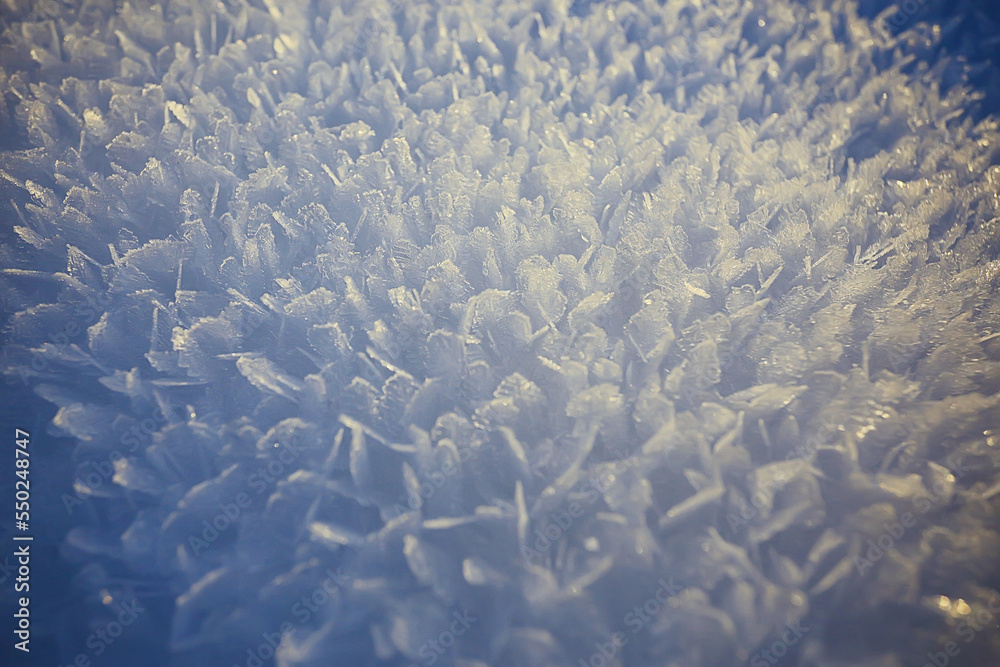 Fototapeta premium abstract winter background hoarfrost frost ice snow seasonal