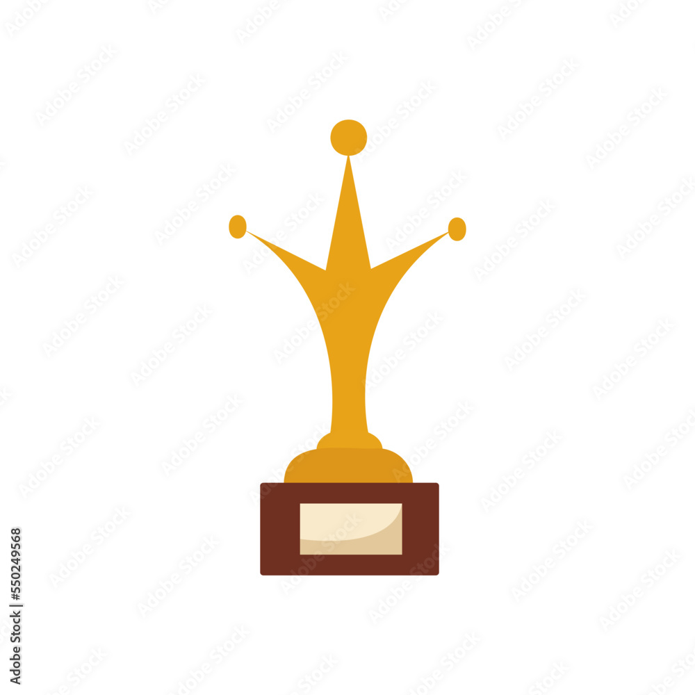 Trophy Vector Icon isolated on white background. 