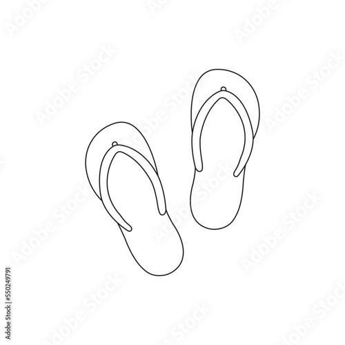  Footwear vector isolated on white background. slipper vector. 