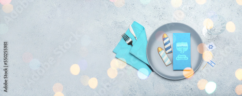 Table setting for Hanukkah ...