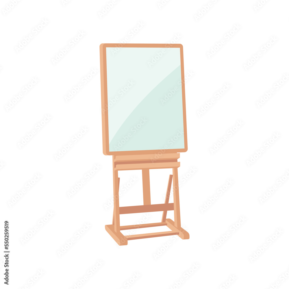 Canvas for painting isolated on white background. Art supplies for classroom, tools or artists for painters vector illustration. Art, equipment concept Canvas for painting isolated on white background. Art supplies for classroom, tools or artists for painters vector illustration. Art, equipment concept