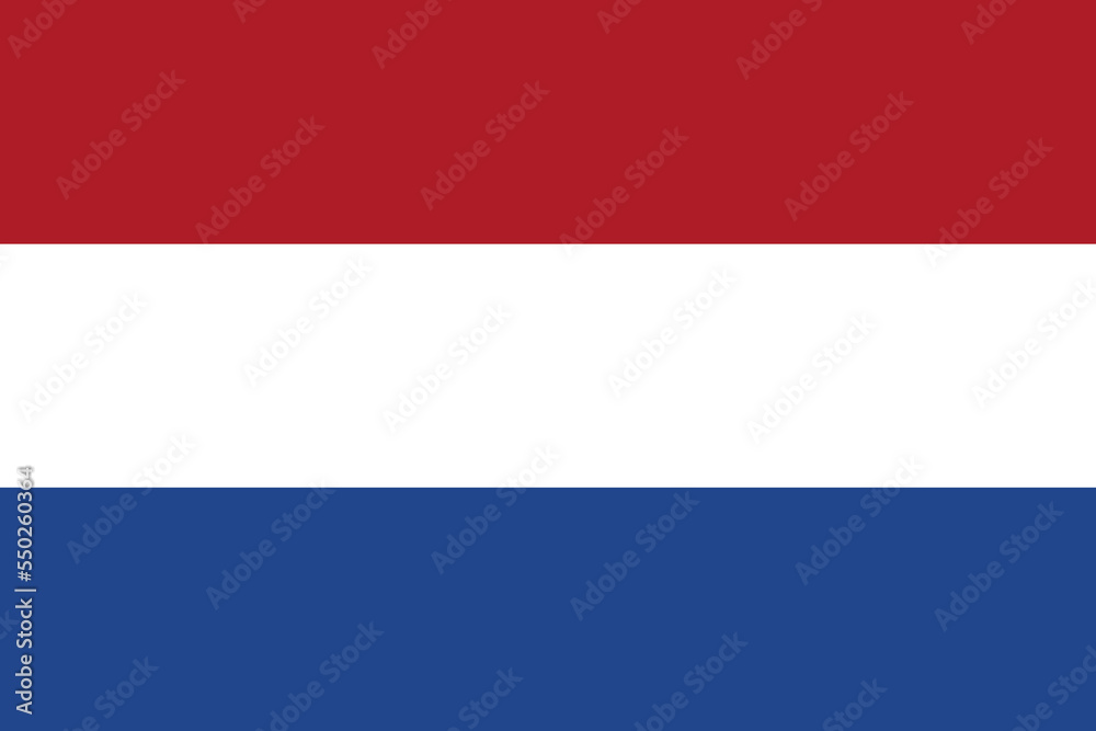 Netherlands  flag standard shape and color - obrazy, fototapety, plakaty 