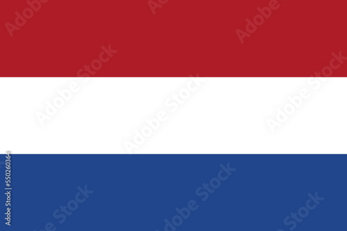 Netherlands  flag standard shape and color photo