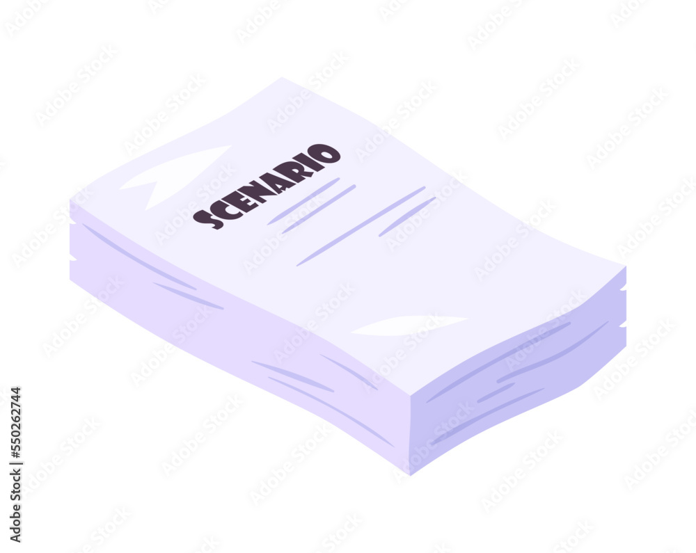 Cinema Scenario Isometric Composition Cinema Scenario Isometric Composition