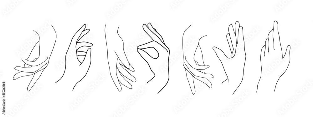 Vector Hands collection illustration on white background. Hand gesture vector illustration, simple hand drawn set. Line art hands clip art. Vector Hands collection illustration on white background. Hand gesture vector illustration, simple hand drawn set. Line art hands clip art.