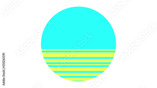 An abstract transparent circle shape design element.