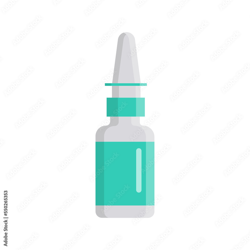 Medical bottle with label. Flat vector illustration. Medical bottle with label. Flat vector illustration.