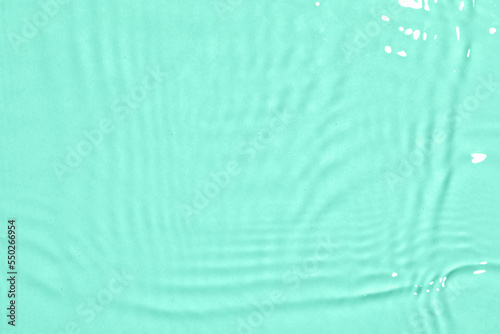 Clean water on mint background