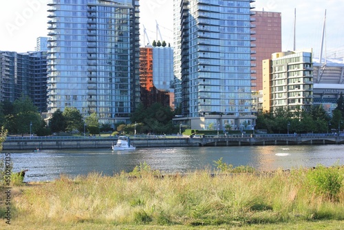 View of the False Creek and downtown Vancouver in British Columbia, Canada photo